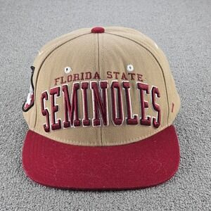 Zephyr Florida State Seminoles Hat Mens‎ Tan Maroon Vintage Snapback OSFA